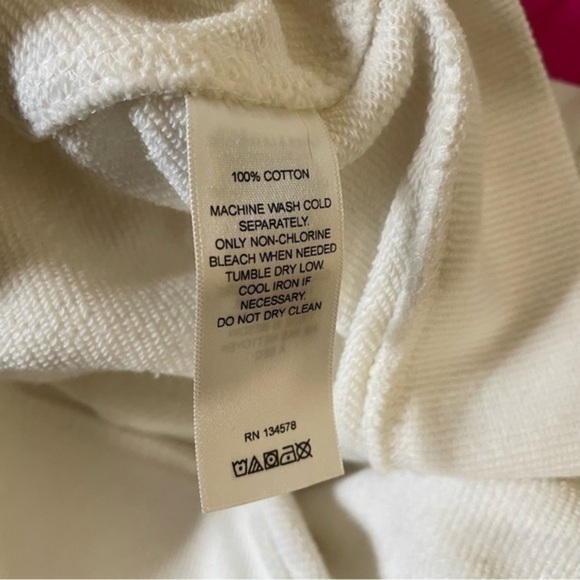 Vineyard Vines White Sweatshirt Pink Accents Small Quarter Zip - Picture 6 of 11